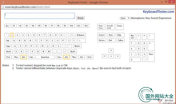 KeyboardTester:在线键盘性能测试网