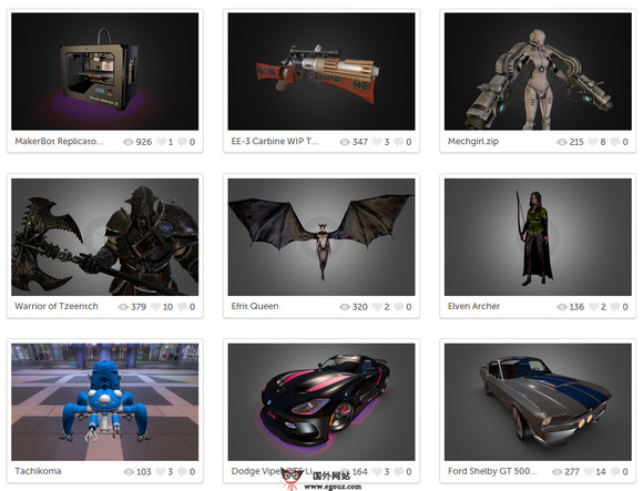 SketchFab:在线3D模型聚合网
