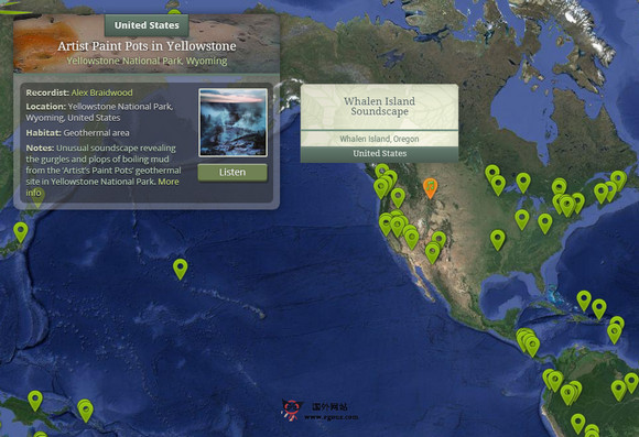 NatureSoundMap:在线自然音效分布图平台
