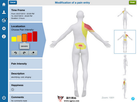 CatchMyPain:医患疼痛记录跟踪应用