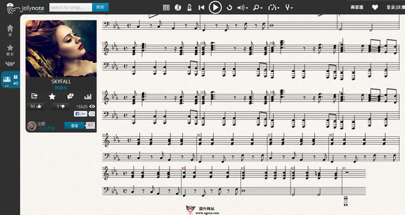 JellyNote:在线音乐乐谱学习平台